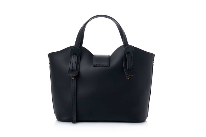 Lucky Bees Bolsa de Hombro Celeste Black, Bolso Elegante de Cuero de Polivinilo para Mujer, Accesorio de Moda Versátil y Sofisticado